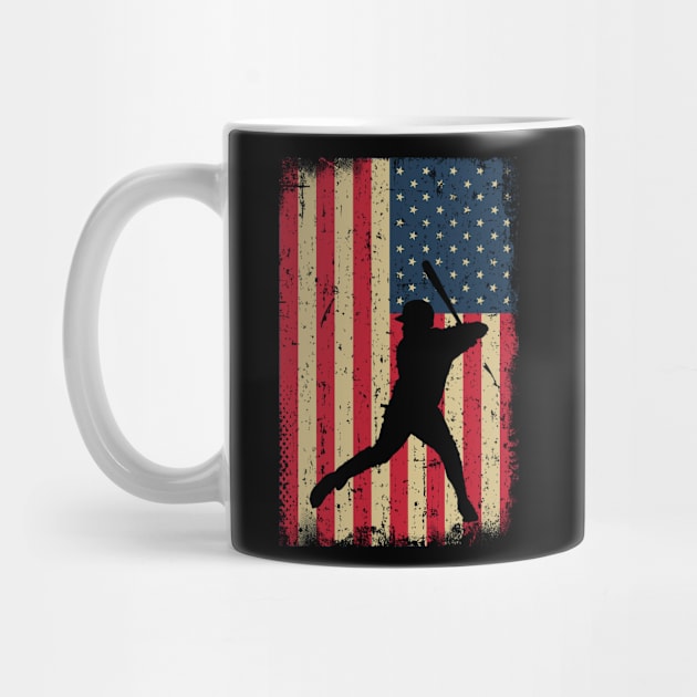 USA American Flag Baseball Player by ChrifBouglas